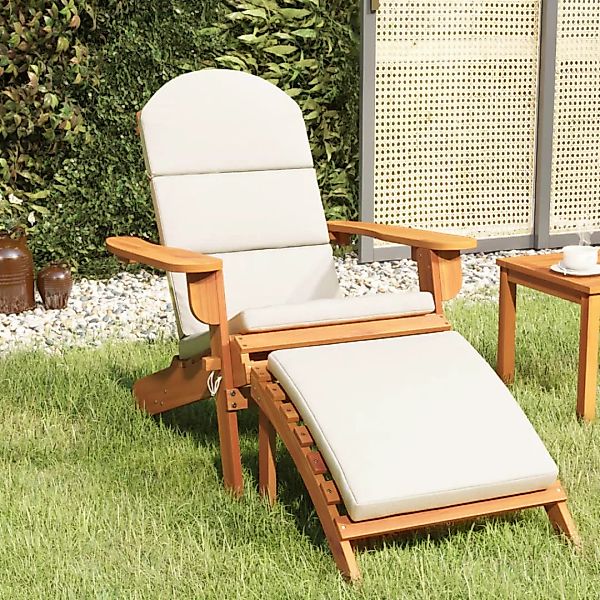 vidaXL Gartenstuhl Adirondack-Gartenstuhl mit Fußstütze Massivholz günstig online kaufen
