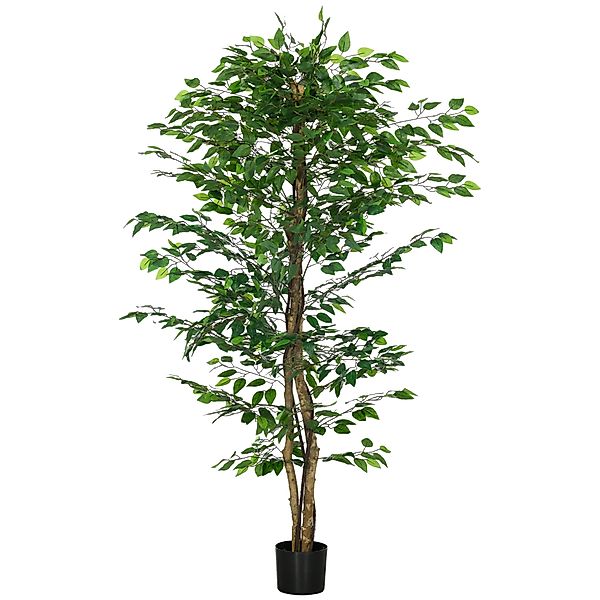 HOMCOM Künstliche Pflanze, 180 cm Kunstpflanze mit Übertopf, Kunstmoos, Kün günstig online kaufen