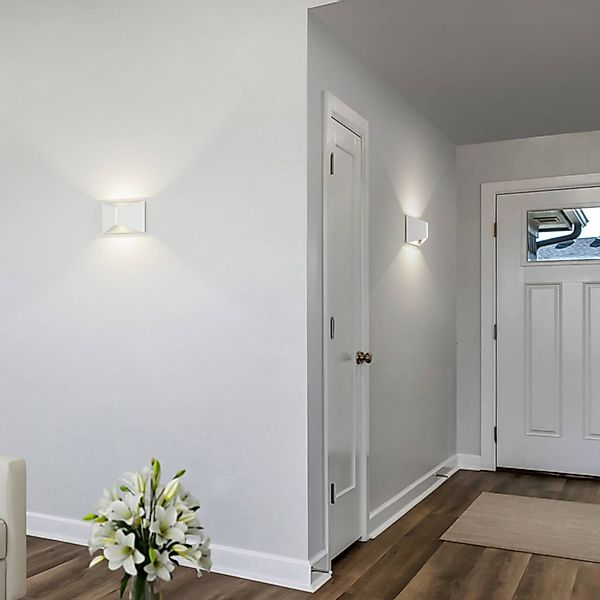 Helestra LED-Wandleuchte VID, weiß, up/down, IP65 günstig online kaufen
