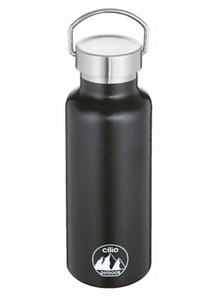 Cilio Isoliertrinkflasche 'GRIGIO', 500 ml Edelstahl lackiert schwarz günstig online kaufen