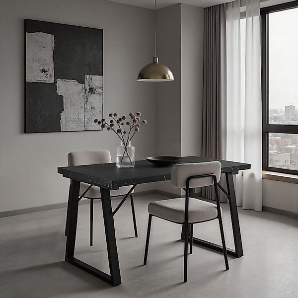 HOMAVO Esstisch MDF-Tischplatte mit Marmor- oder günstig online kaufen