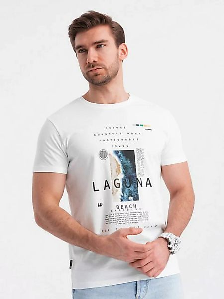 OMBRE Print-Shirt Herren-T-Shirt aus Baumwolle mit Print günstig online kaufen
