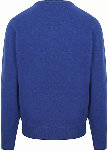 William Lockie O-Auschnitt Pullover Lammwolle Blau - Größe XXL günstig online kaufen