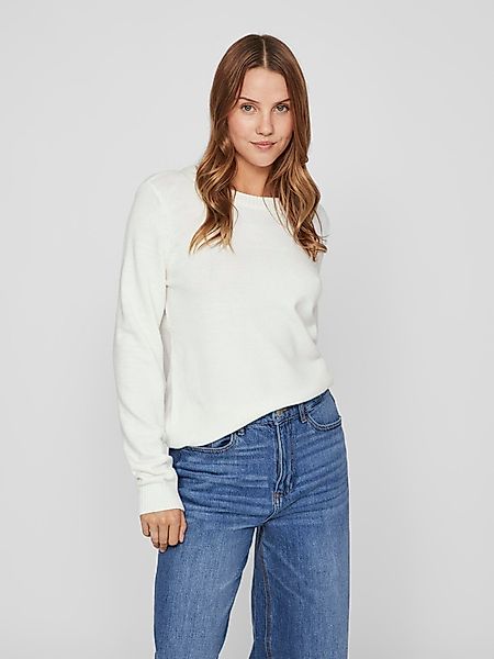 Vila Strickpullover Dünner Rundhals Strickpullover VIRIL günstig online kaufen