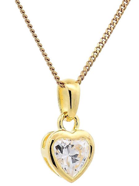 HOPLO Kreuzanhänger Anhänger Herz 925 Sterlingsilber vergoldet mit verg. Si günstig online kaufen