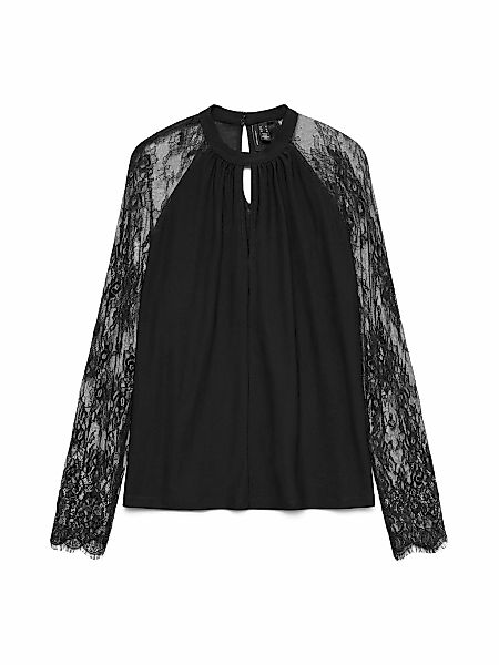 Vero Moda Spitzenshirt "VMMILLA LS LACE TOP GA JRS NOOS" günstig online kaufen