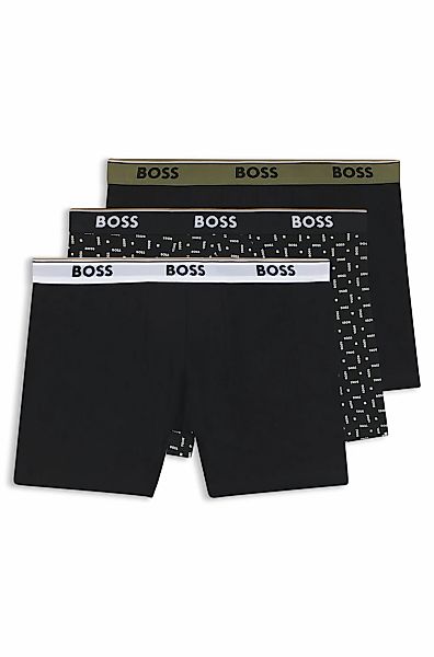 BOSS Boxershorts Packung, 3 Stk. längeres Bein, anliegend, aus Stretch-Baum günstig online kaufen