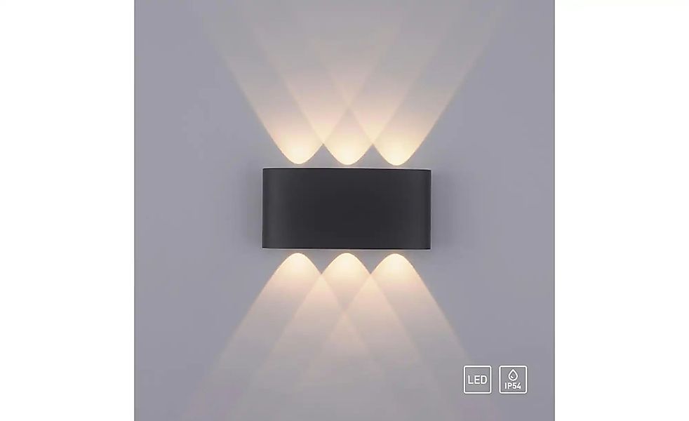 Paul Neuhaus LED-Wandleuchte Carlo 3-flammig Anthrazit 17 cm x 8 cm günstig online kaufen