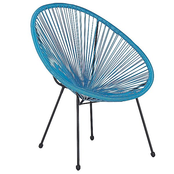 Beliani Cocktailsessel Blau Schwarz 90x70x87 günstig online kaufen