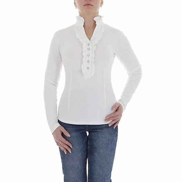 Ital-Design Langarmbluse Damen Elegant (85915902) Rüschen Stretch Top & Shi günstig online kaufen