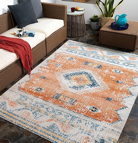 Livabliss Teppich »BAGO« rechteckig 6 mm Höhe In- & Outdoor Boho-Teppich, V günstig online kaufen