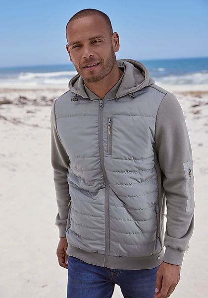 H.I.S Kapuzensweatjacke, im vorderen Bereich gesteppt, mit abnehmbarer Kapu günstig online kaufen