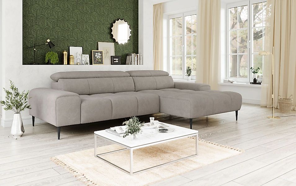 COTTA Ecksofa "Theo L-Form, B: 290 cm" mit Kopfteilverstellung, optional Si günstig online kaufen