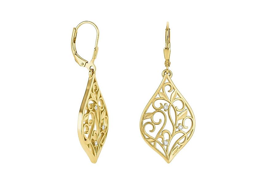 Sofia Milani Paar Ohrhänger Blatt, 925 Silber Damen Schmuck - E2070 günstig online kaufen