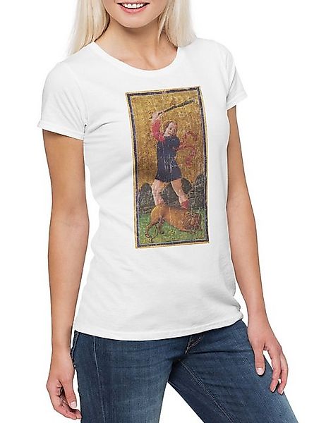 Urban Backwoods Print-Shirt Tarot Arcanum Strength Damen T-Shirt Karte Kart günstig online kaufen