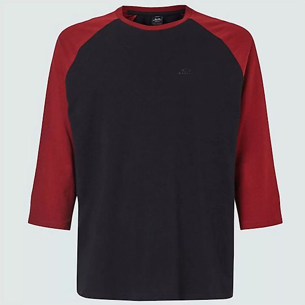 Oakley Apparel Relax Raglan 3/4 3-4 Ärmel T-shirt S Black / Iron Red günstig online kaufen