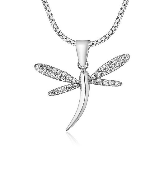 NAHLE Kette mit Anhänger Silberkette Libelle Kette mit Zirkonia Flügel (2-t günstig online kaufen