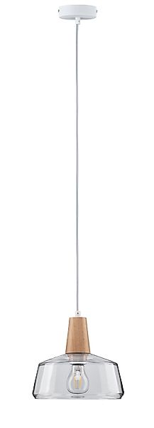 Paulmann Pendelleuchte »Neordic Yva max. 1x20W 230V Glas/Holz«, 1 flammig, günstig online kaufen