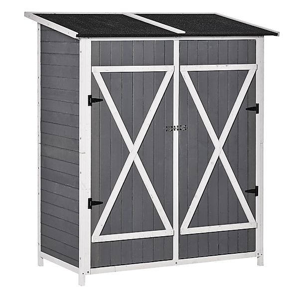 Outsunny Gerätehaus aus Holz, Geräteschuppen mit günstig online kaufen