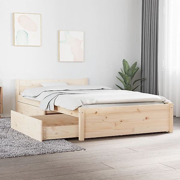 furnicato Bettgestell Bett mit Schubladen 100x200 günstig online kaufen
