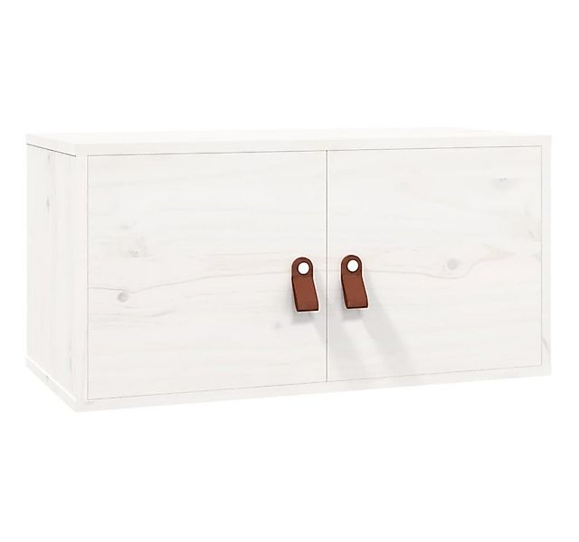vidaXL Regal Wandschrank Weiß 60x30x30 cm Massivholz Kiefer, 1-tlg. günstig online kaufen