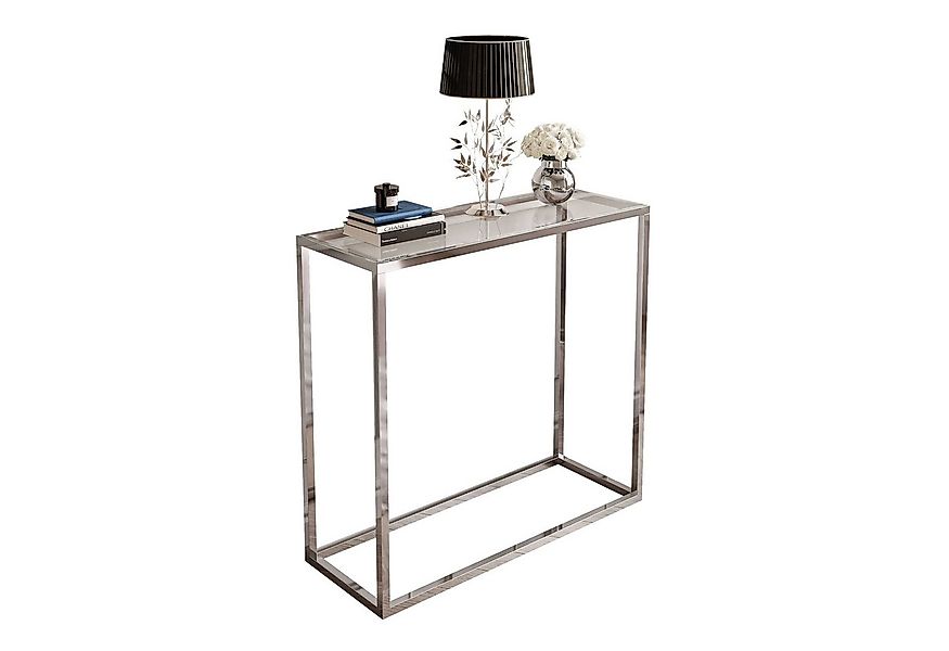 Lookway Konsolentisch MODERN GLASS mit silberfarbenem, verchromtem Gestell günstig online kaufen