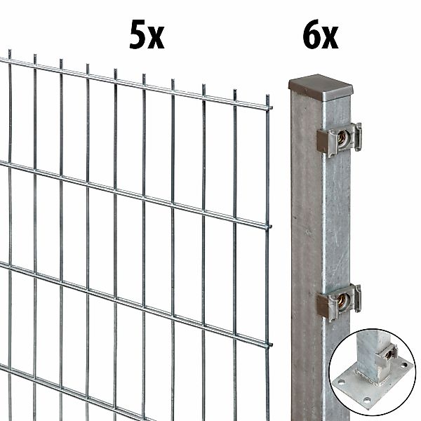 GARDEN 'N' MORE Doppelstabmattenzaun Excellent, (11-St), günstig online kaufen