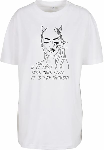 MisterTee Kurzarmshirt "MisterTee Damen Ladies Inner Peace Sign" 1 Stk. tlg günstig online kaufen