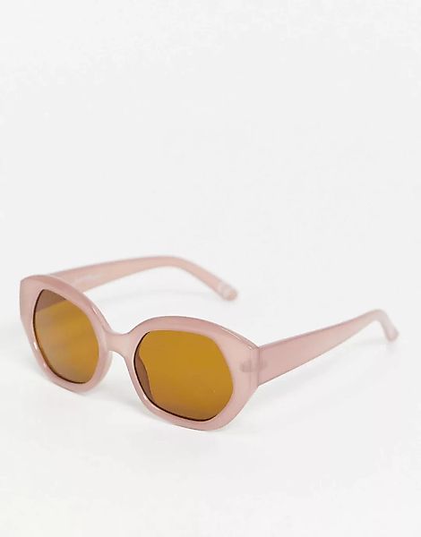 Jeepers Peepers – Runde Oversize-Sonnenbrille für Damen in Rosa günstig online kaufen