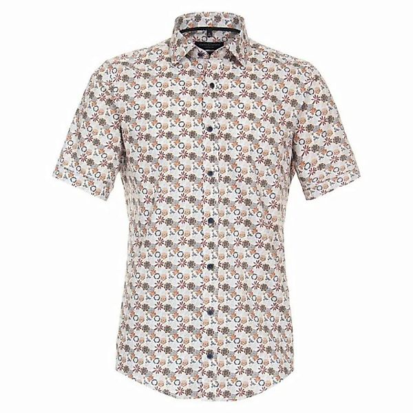 CASAMODA Kurzarmhemd Große Größen Kurzarmhemd Floralprint kürbis-khaki Casa günstig online kaufen