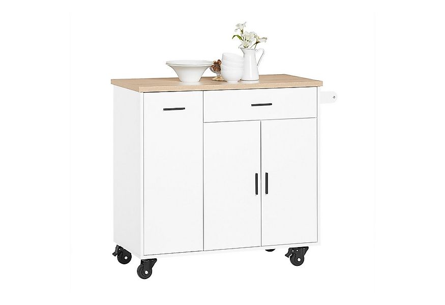 SoBuy Küchenwagen FKW126, Sideboard auf Rollen Küchentrolley Küche Wohnzimm günstig online kaufen