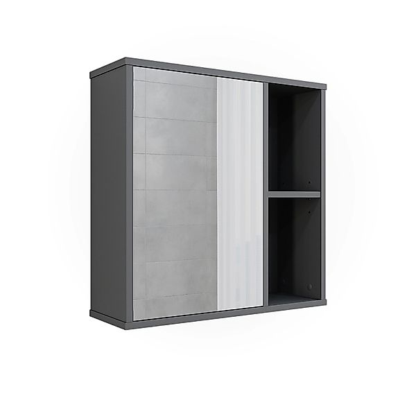 Vicco Badspiegelschrank Leano Anthrazit 60 x 60 cm günstig online kaufen