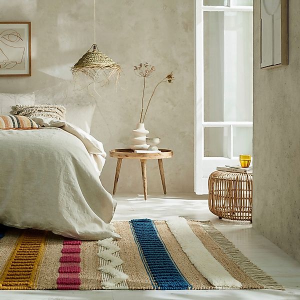 FLAIR RUGS Teppich »Medina«, rechteckig, Boho-Look, aus Naturfasern wie Wol günstig online kaufen