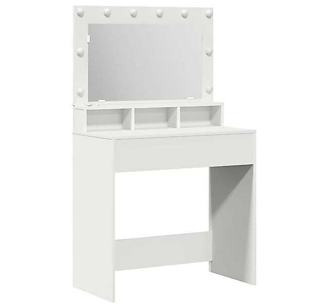 vidaXL Schminktisch Schminktisch mit Regal Weiß 78,5 x 41 x 135 cm Holzwerk günstig online kaufen