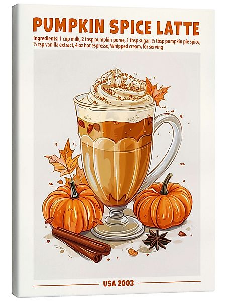 Posterlounge Wandbild Pumpkin Spice Latte, USA günstig online kaufen