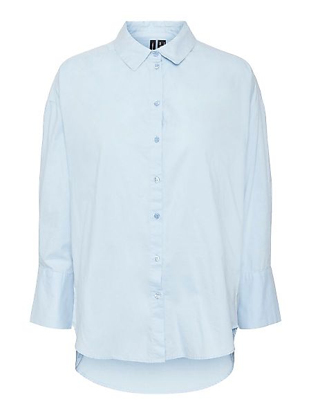VERO MODA Lange Ärmelbündchen Hemd Damen Blau günstig online kaufen