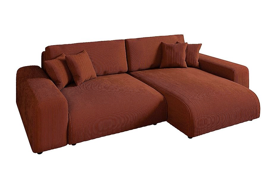 luma-home Ecksofa 21004, mit Schlaffunktion und Bettkasten, Wellenunterfede günstig online kaufen