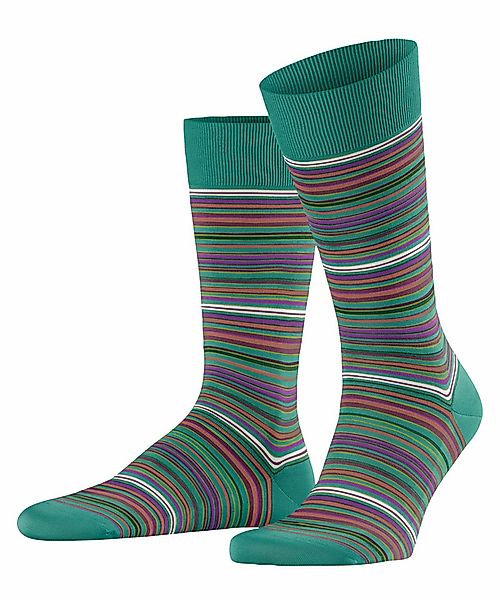 FALKE Microblock Herren Socken, 45-46, Grün, Streifen, Baumwolle, 14041-720 günstig online kaufen