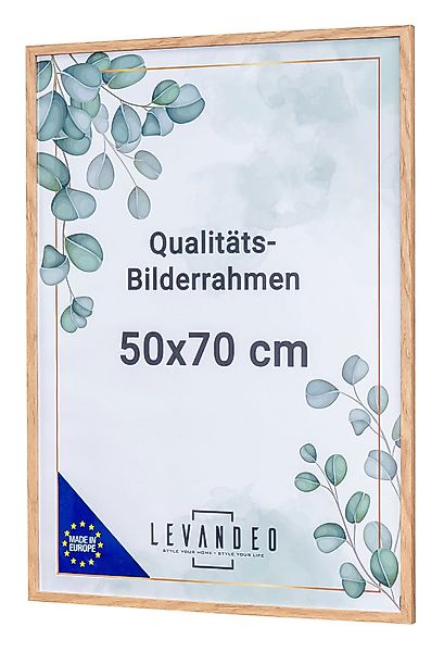 Levandeo® Bilderrahmen, Posterrahmen Natur Eiche Optik günstig online kaufen