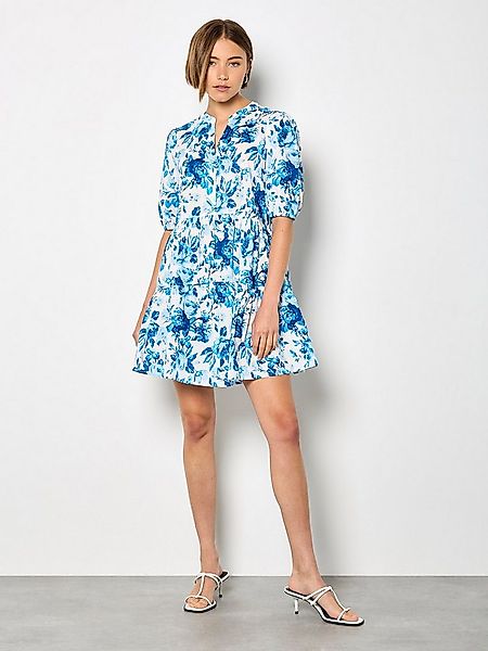 Apricot Druckkleid Minikleid aus Baumwolle mit Blumenmuster Druck günstig online kaufen