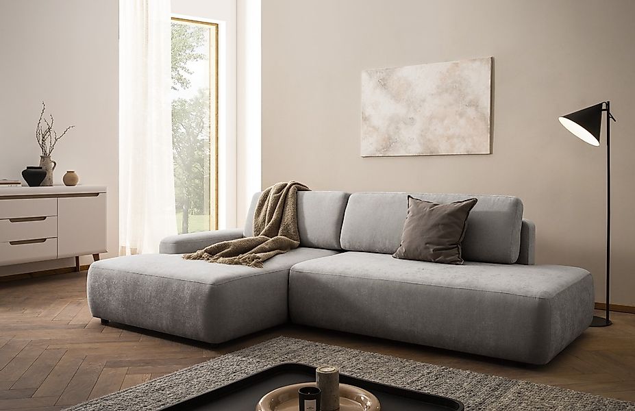 Home affaire Ecksofa "TORGE, Schlafsofa Cord, Samtvelours u. Strukur fein, günstig online kaufen