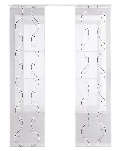 Joyswahl Schiebegardine (2 St), Klettband, transparent, Voile Flächenvorhän günstig online kaufen