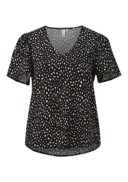 QS Kurzarmbluse Bluse Viskose Bluse mit günstig online kaufen