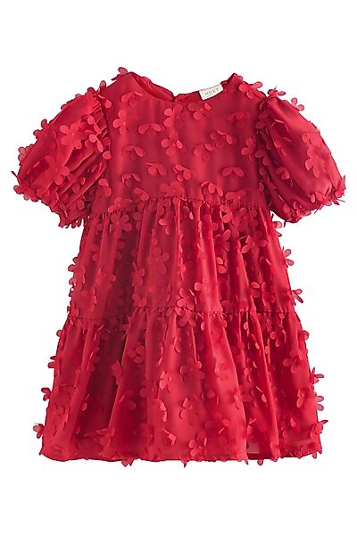 Next Tüllkleid Kurzärmeliges Kleid mit 3D-Blumendetails günstig online kaufen
