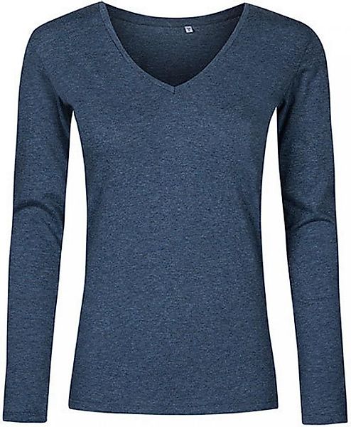 Promodoro Langarmshirt Damen V-Neck T-Shirt Longsleeve, Gekämmte Baumwolle günstig online kaufen