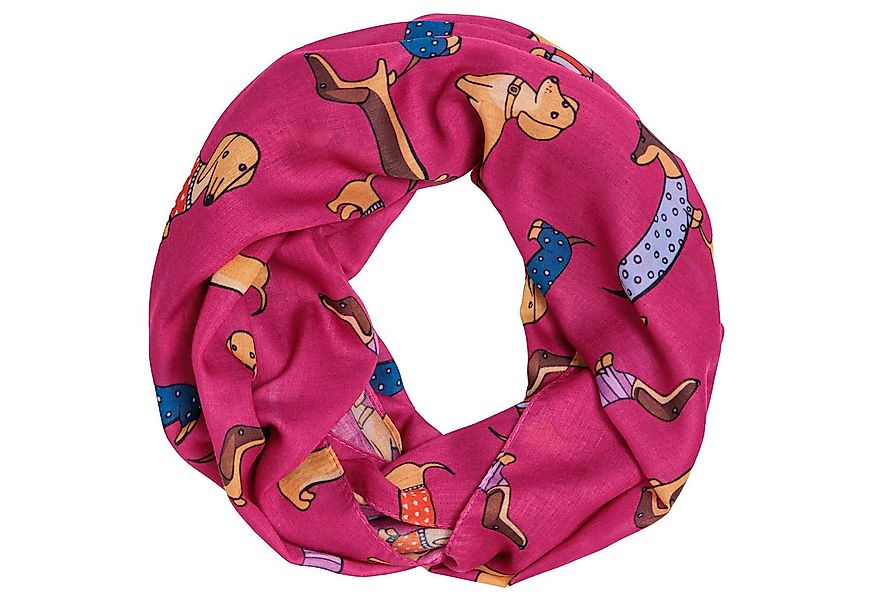 Caspar Modeschal Leichter Damen Schal Halstuch mit Dackel Hundemotiv - SC55 günstig online kaufen