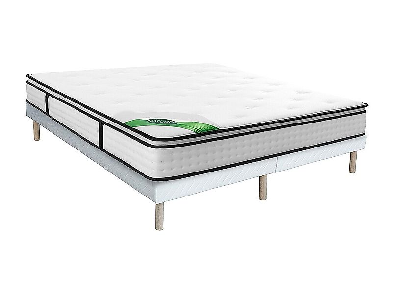 Set 180 x 200 cm - Boxspringbett + Taschenfederkernmatratze 7 Zonen mit int günstig online kaufen