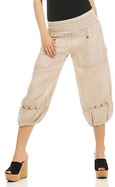 malito more than fashion Caprihose 1575 Damen 3/4 Leinenhose günstig online kaufen