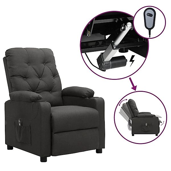 vidaXL Relaxsessel Elektrisch Dunkelgrau Stoff 3098840 günstig online kaufen