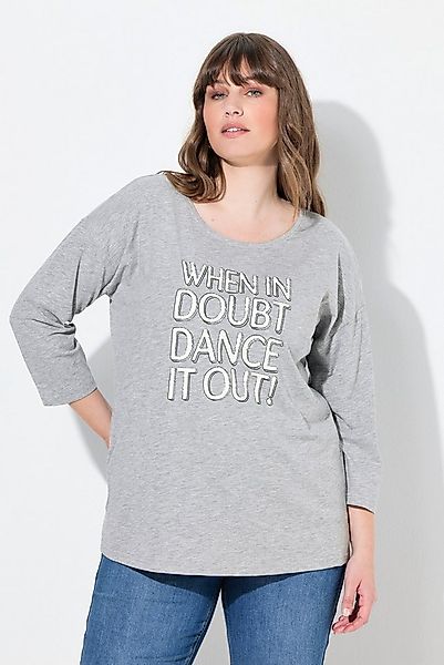 Ulla Popken T-Shirt Shirt Oversized Rundhals 3/4-Arm Biobaumwolle günstig online kaufen